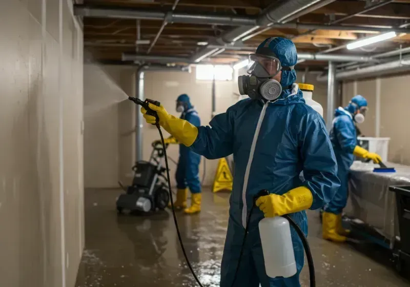 Basement Sanitization and Antimicrobial Treatment process in Burton, MI